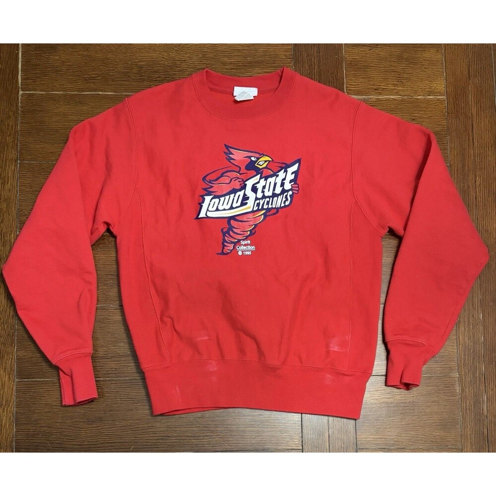 Vintage 1994 Champion Iowa State Cyclones Crew Neck Sweatshirt Red Men's Small
